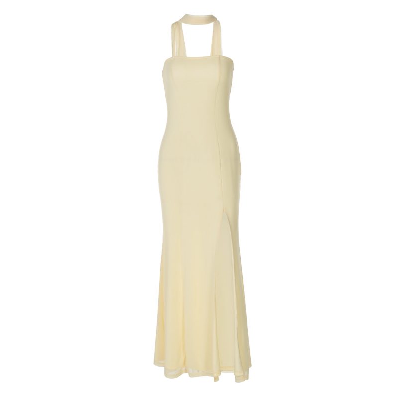 Women’s Slim Fit Strapless Summer Slit Dress - Image 4