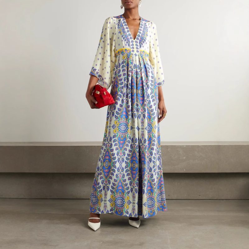 Vibrant Summer Plus Size Printed Maxi Dress