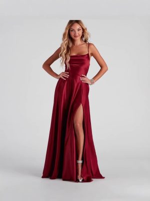 Elegant Women’s Slimming Backless Sling Formal Dress