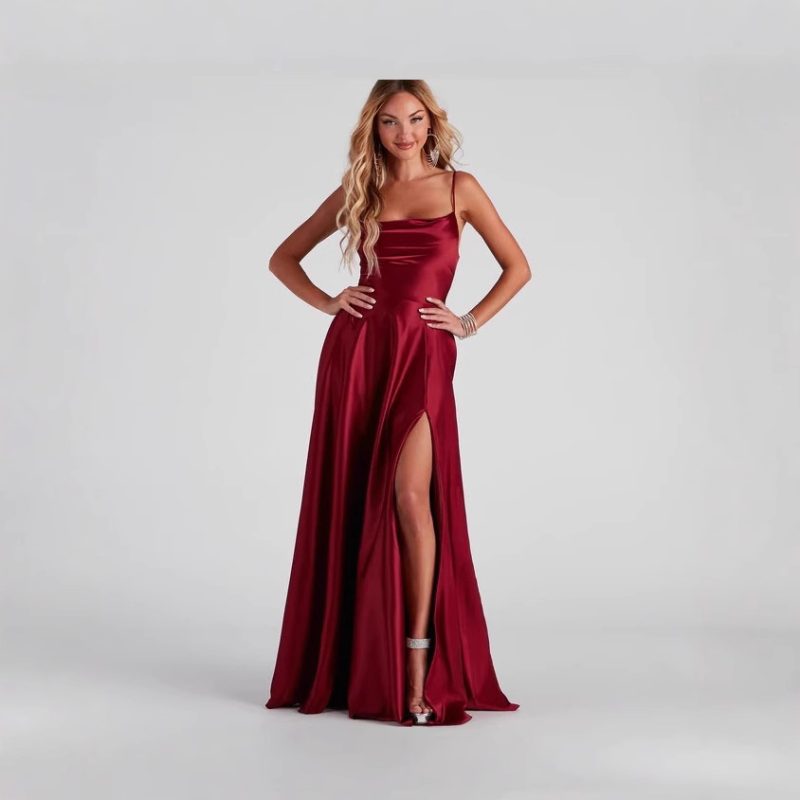 Elegant Women’s Slimming Backless Sling Formal Dress