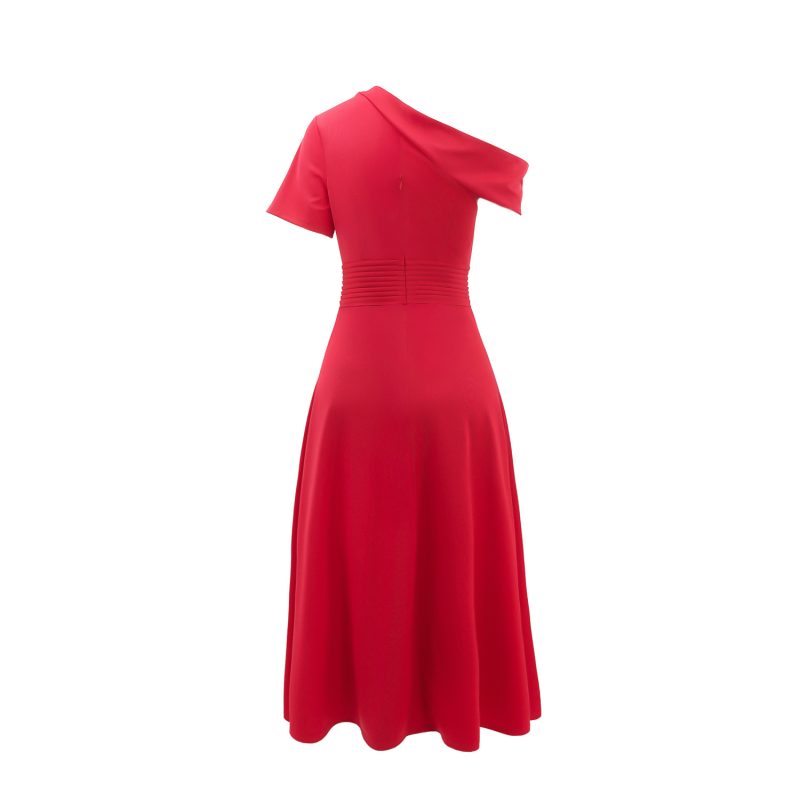 Casual Off-Shoulder Waist A-Line Dress - Image 2