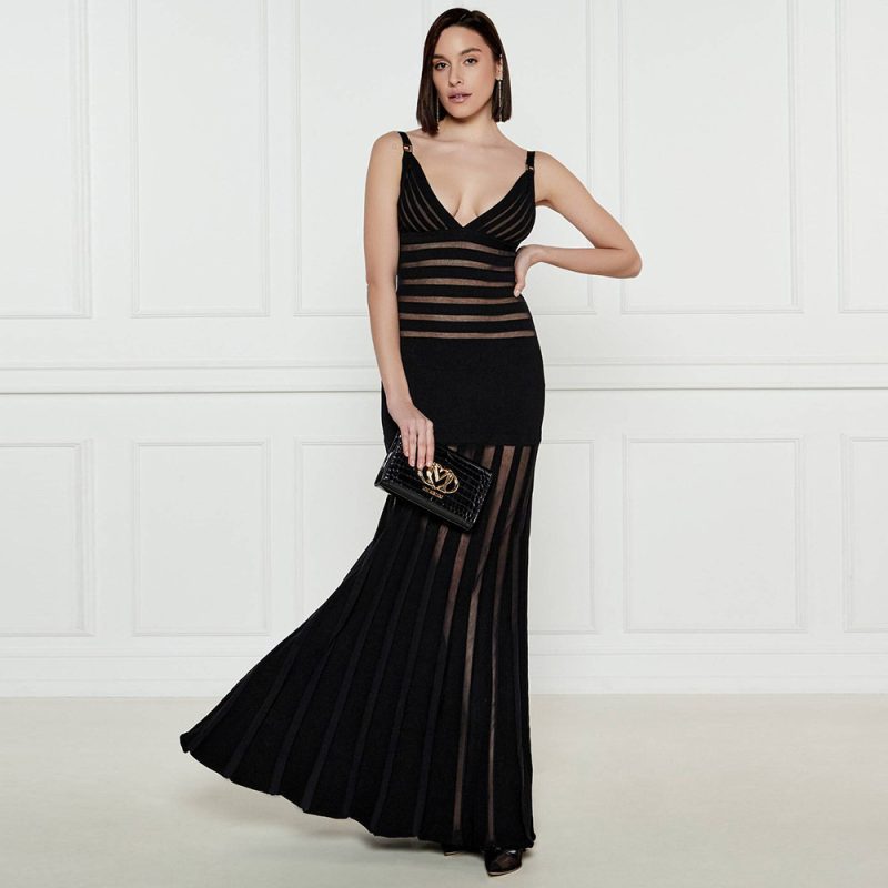 Women’s Sexy Deep V Backless Cutout Dress