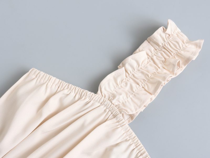 Solid Color Slim Fit Fresh Summer Dress - Image 4