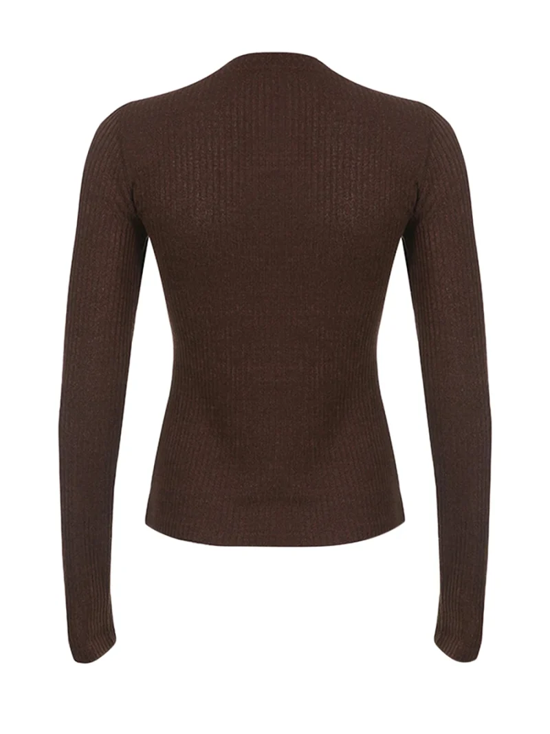 Fairy Grunge Knit Top Lace Patchwork Slim Fit Sweater - Image 5