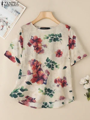 Women’s Summer Floral Print T-Shirt
