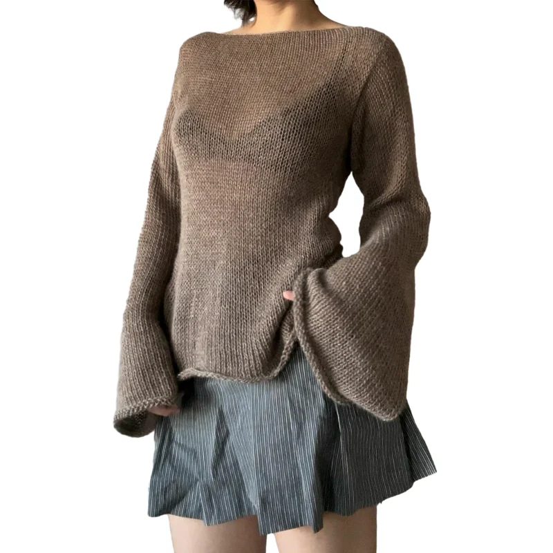 Women’s Tie-Back Knit Sweater - Image 3