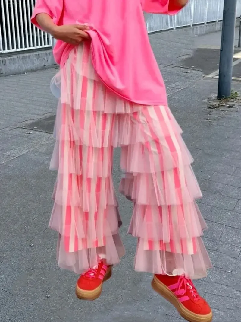 High Waist Ruffle Pants Chic Comfy Street Style - Image 2