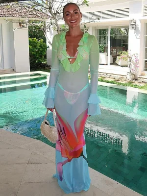 Sexy Sheer Mesh Beach Dress