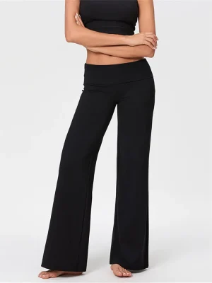 Women's Foldover Waist Wide Leg Pants Loose Baggy Trousers