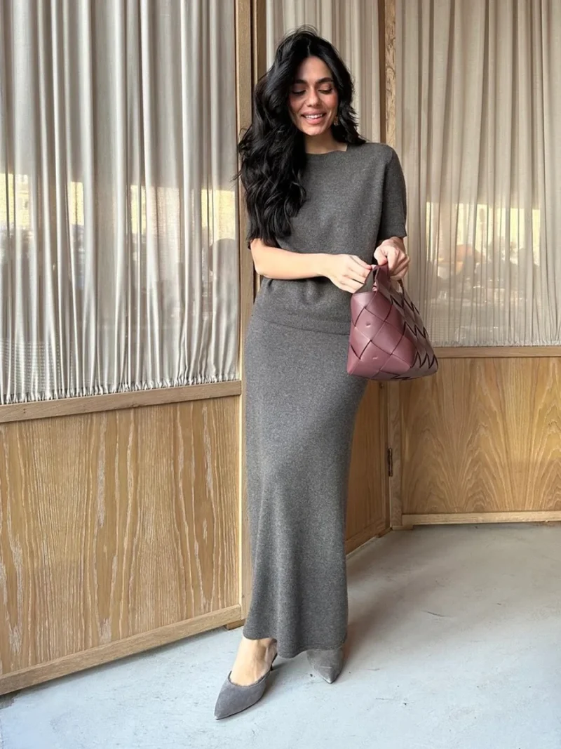 Elegant Chic Knitted Two-Piece Set - Image 6