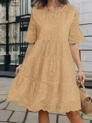 Women’s Summer 2024 Lace Patchwork Dress