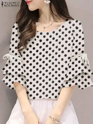 Women’s Elegant Polka Dot Blouse