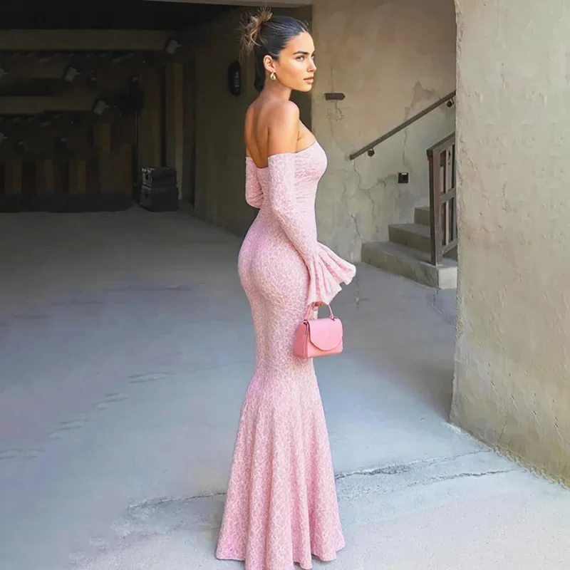 Sexy Lace Strapless Party Dress - Image 3