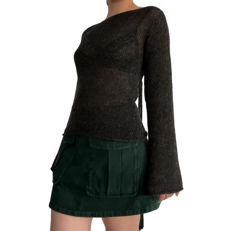 Women’s Tie-Back Knit Sweater - Image 5