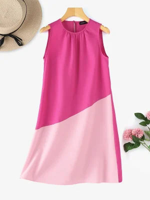 Women’s Casual Color Block Tank Dress