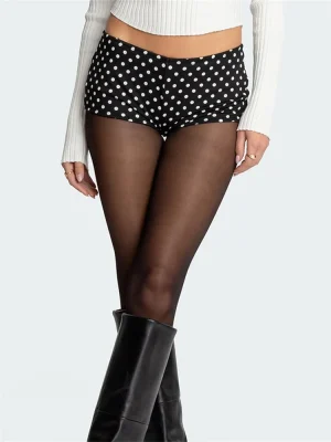 Dot Print Mini Shorts Low Rise Bodycon Summer Streetwear