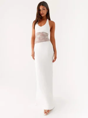 Elegant Lace Patchwork Maxi Dress