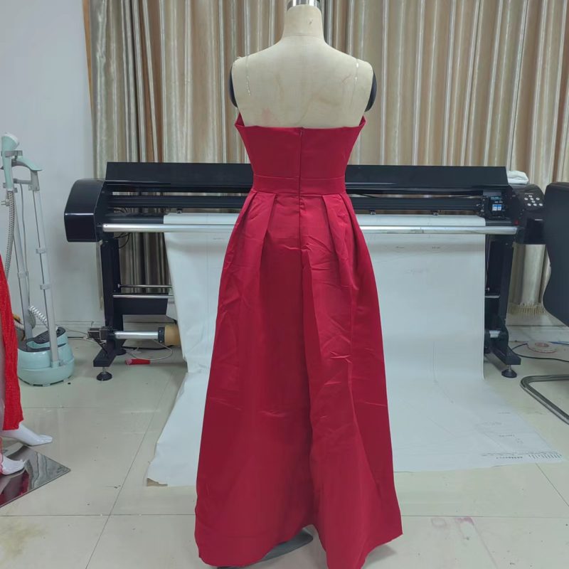 Autumn Winter Deep V Split Maxi Dress - Image 4