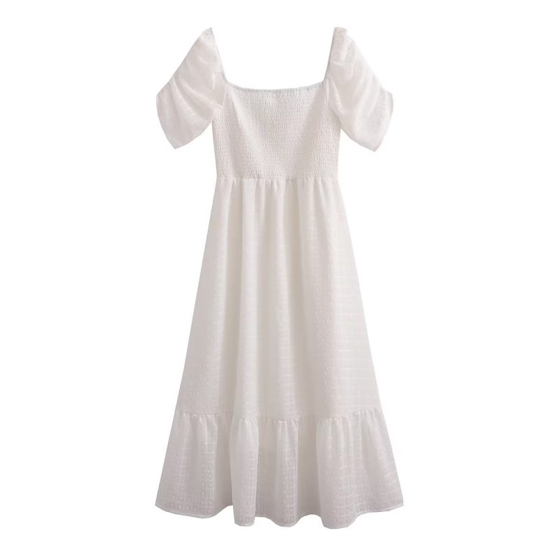 Chiffon Collared Dress for Women with Waist Detail - Image 3