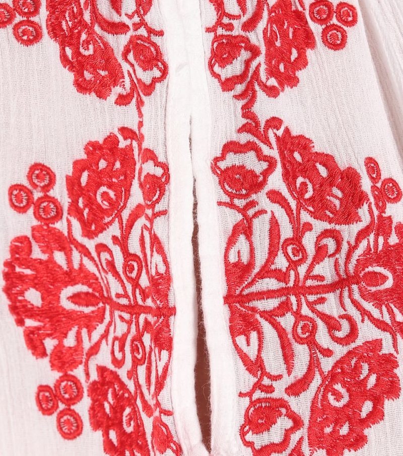 Spring Summer Bohemian White Embroidered Women Dress - Image 4