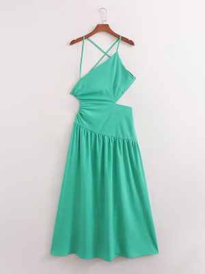 Women’s Summer High Waist Cutout Strap Dress