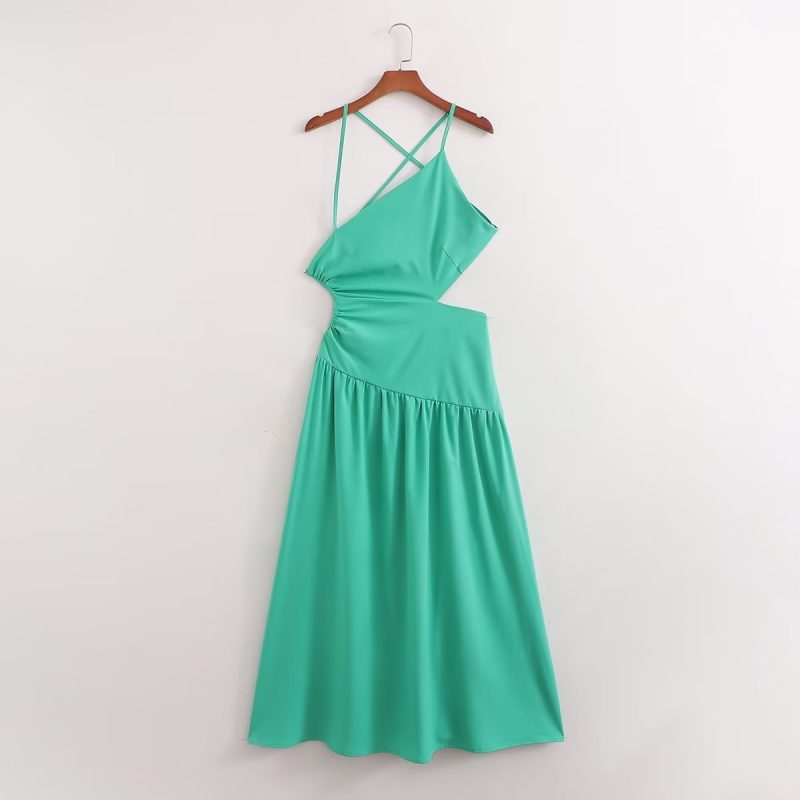 Women’s Summer High Waist Cutout Strap Dress