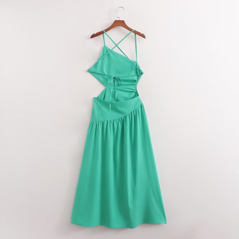 Women’s Summer High Waist Cutout Strap Dress - Image 2
