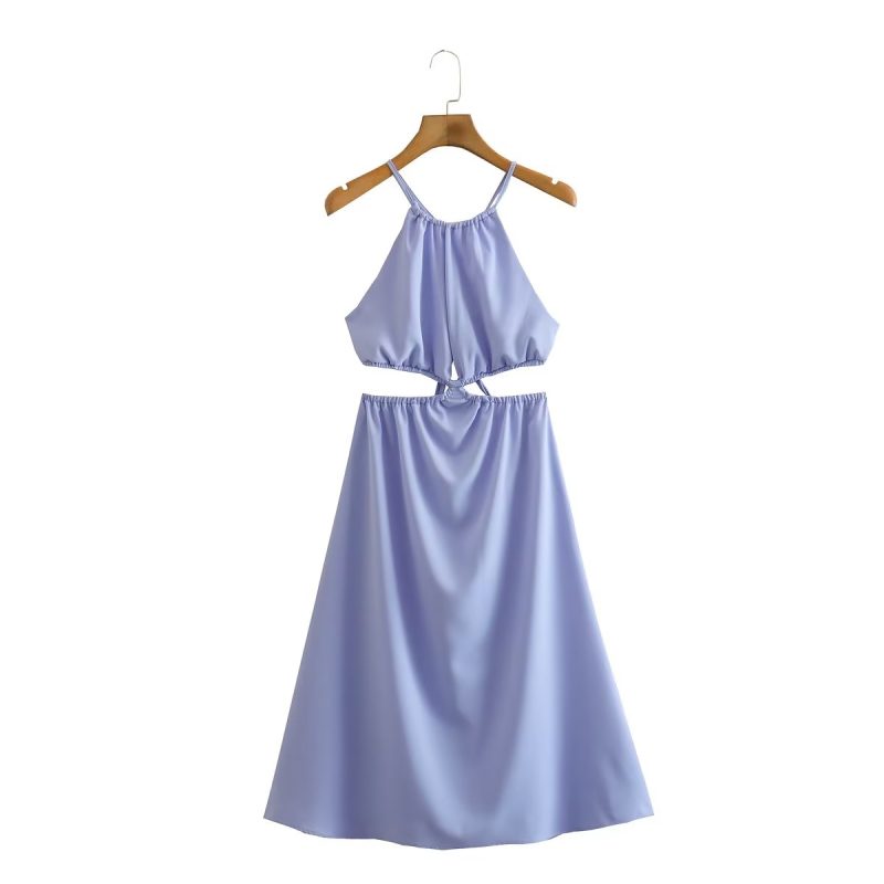 Casual Halter Strap Slimming Cropped Dress Women - Image 2