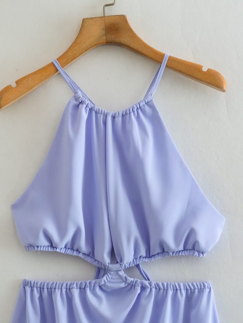 Casual Halter Strap Slimming Cropped Dress Women - Image 4