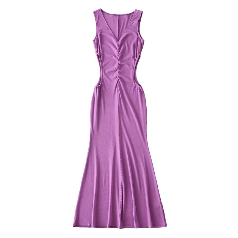 Sleeveless Vest Style Waist Cutout Fishtail Dress - Image 2