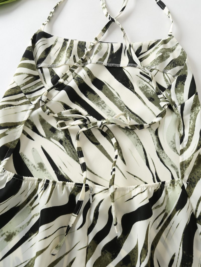 Women’s Vintage Zebra Print Slip Midi Dress - Image 2