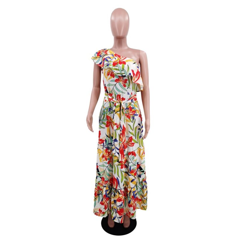 Casual Off Shoulder Solid Color Women Dress
