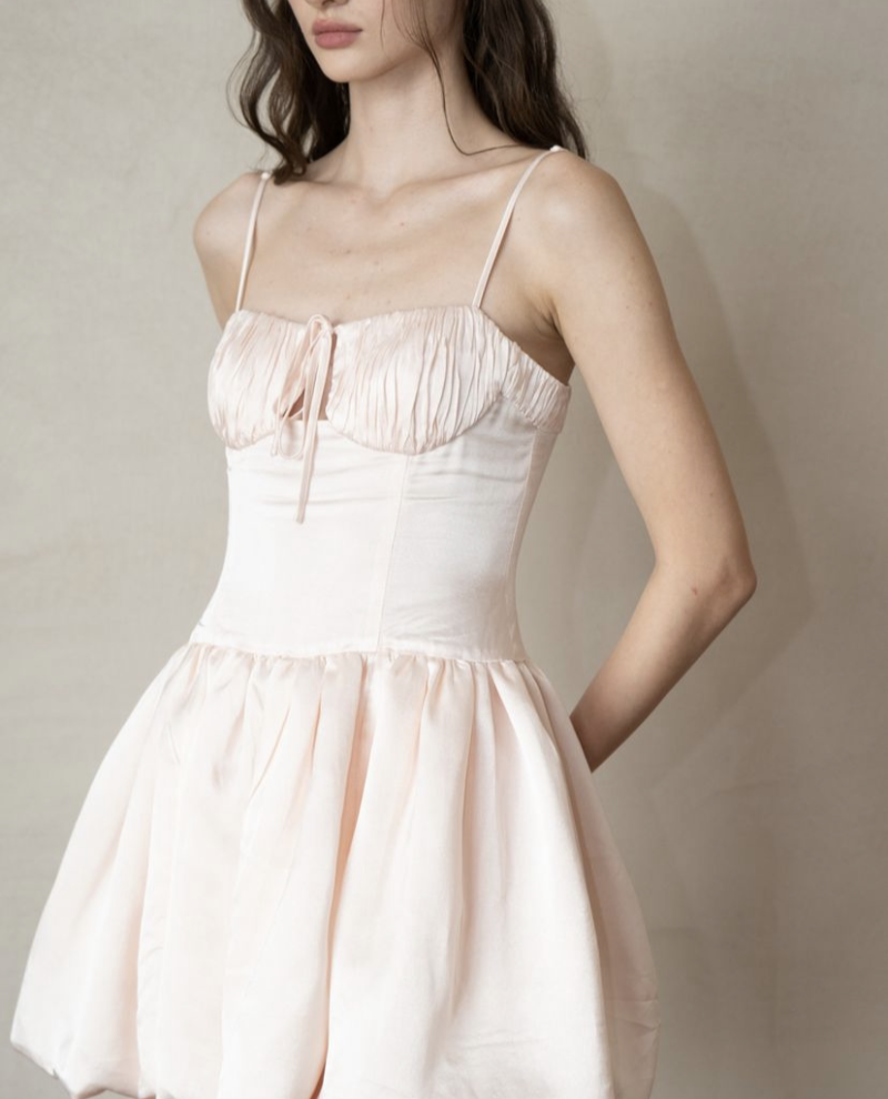French Sling Lace-Up Slim Fit Dress