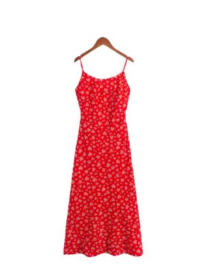 Fall Floral Print Off Shoulder Swing Dress