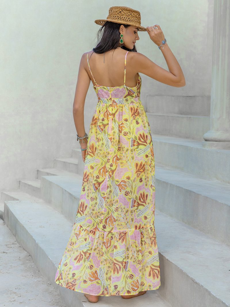 Women's Slim Fit Printed Cami A-Line Dress - Image 4