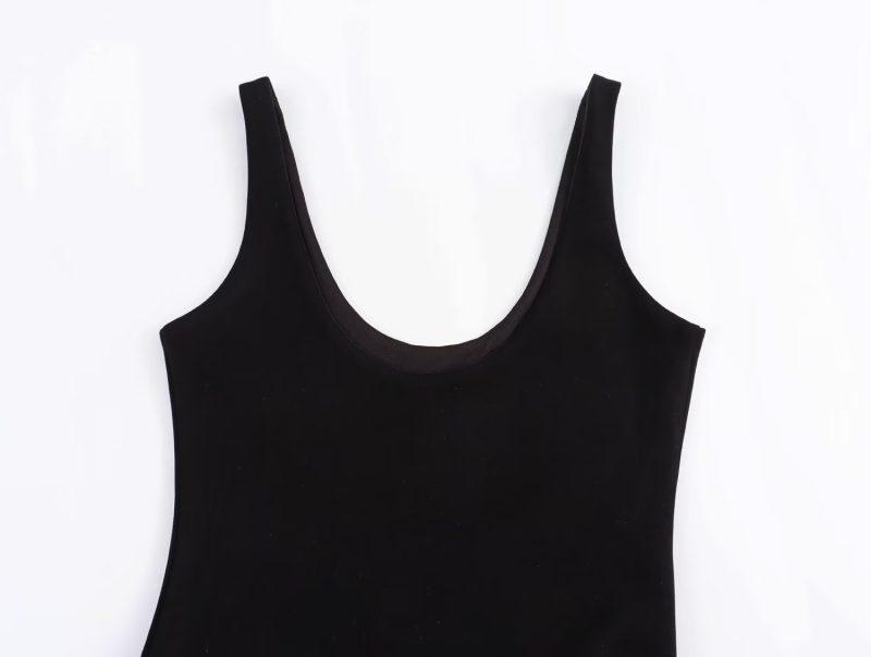 Stitching Detail Autumn High Waist Maxi Dress - Image 3