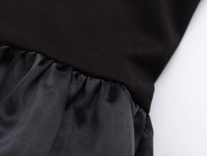 Stitching Detail Autumn High Waist Maxi Dress - Image 4