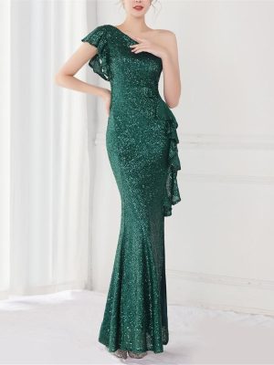 Women’s Long Slim Fairy Party Evening Dress