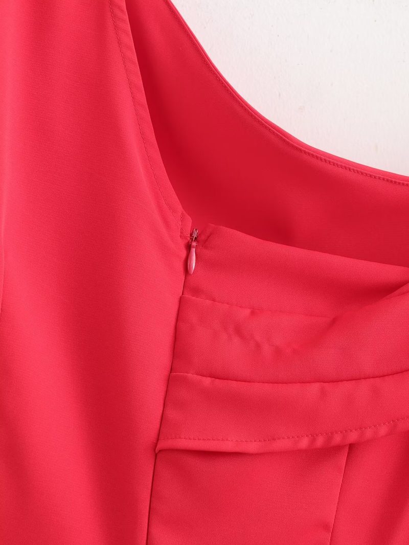 Elegant Women’s High Waist Asymmetric Winter Dress - Image 3