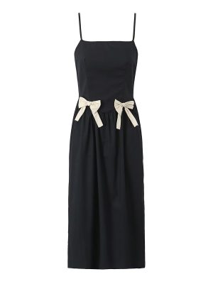 Summer French Bow Strap Tube Top Maxi Dress