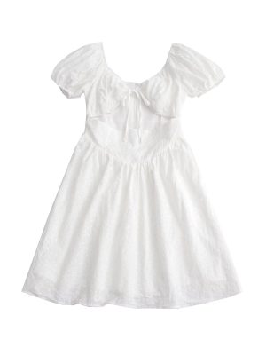 Women’s A Line Cutout Short Sleeve Dress