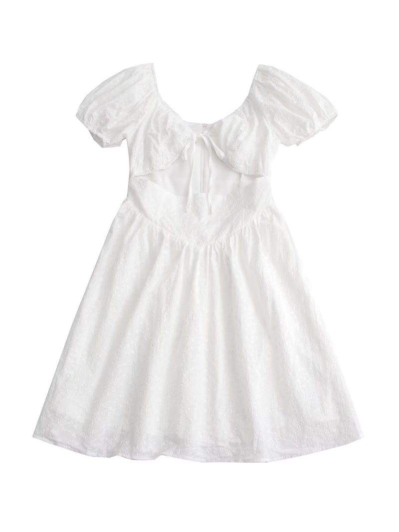 Women’s A Line Cutout Short Sleeve Dress