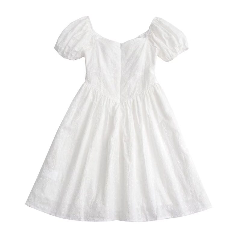 Women’s A Line Cutout Short Sleeve Dress - Image 2