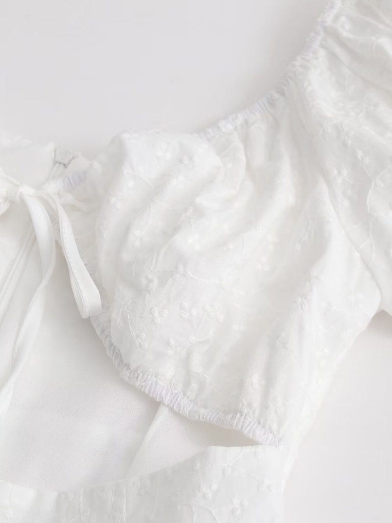 Women’s A Line Cutout Short Sleeve Dress - Image 3