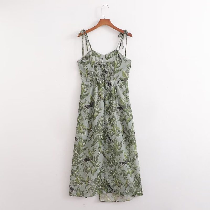 Spring Chiffon Printed Slip Dress for Women - Image 2