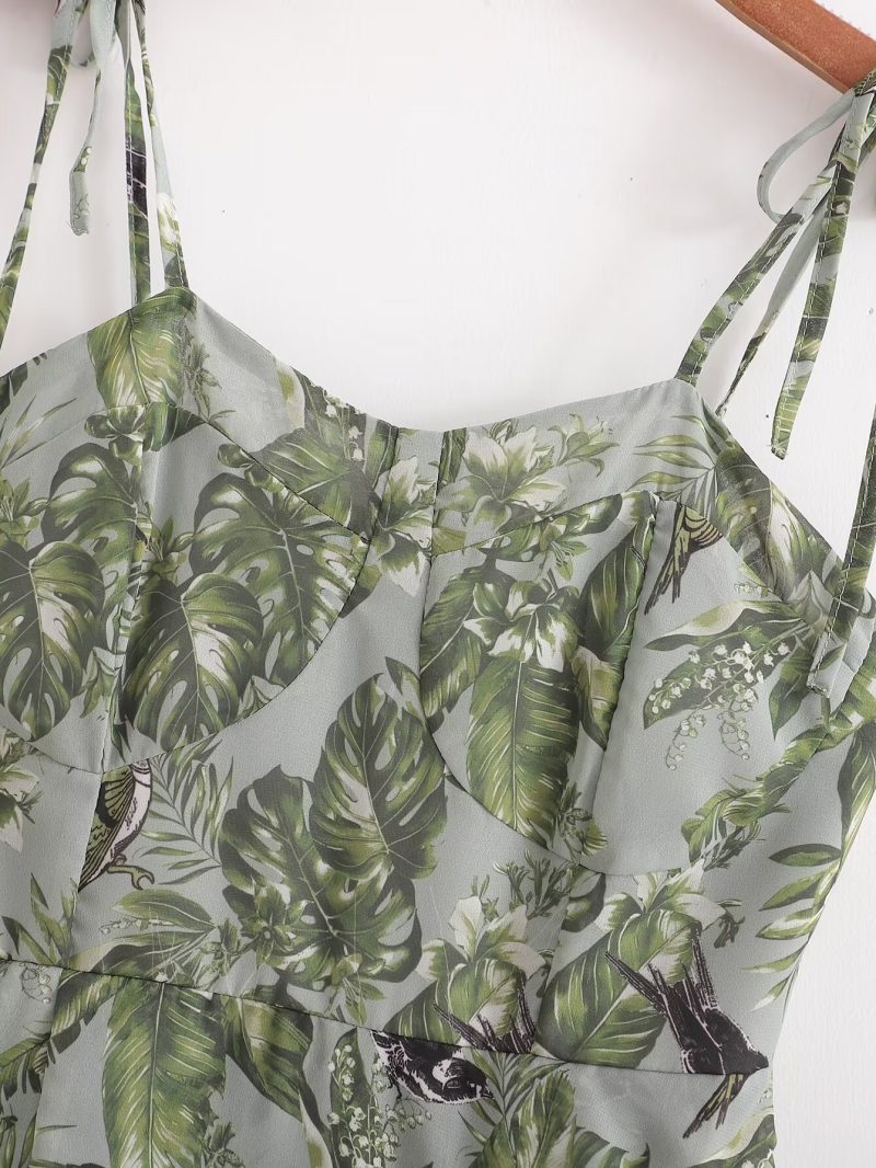 Spring Chiffon Printed Slip Dress for Women - Image 3