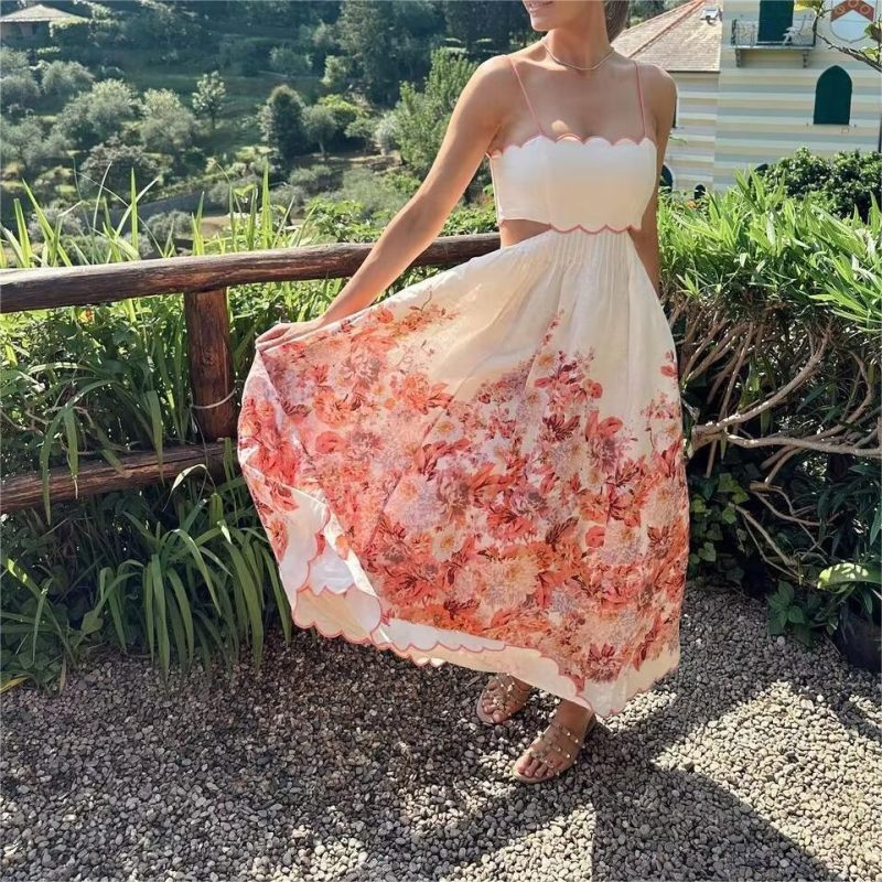 Summer Women’s Elegant Embroidered Sling Case Dress