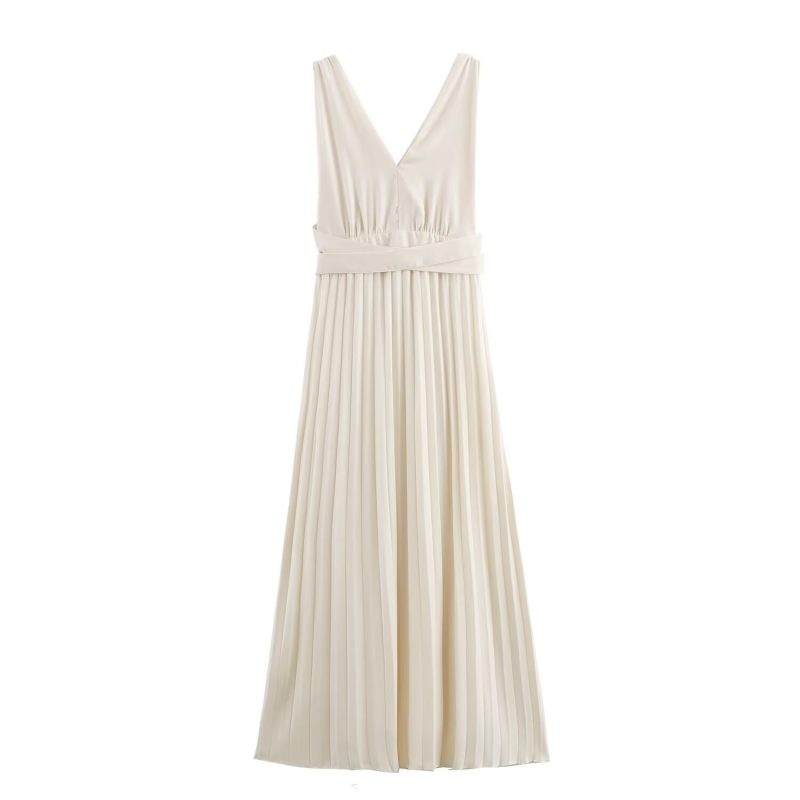 Summer Backless Cutout Cross Strap Design Dress - Image 2