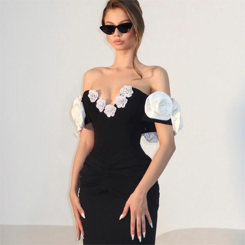 Women’s Summer Floral Tube Top Party Dress