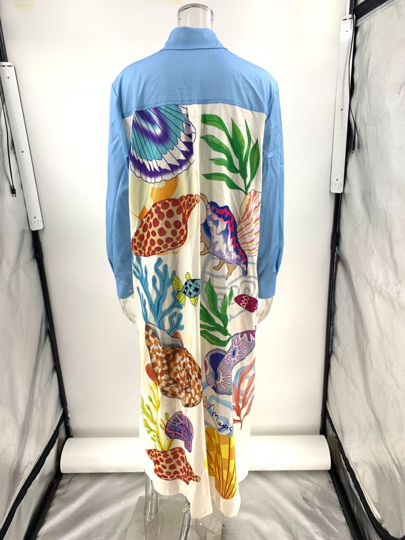 Autumn Printed Single Breasted Long Sleeve Shirt - Image 4